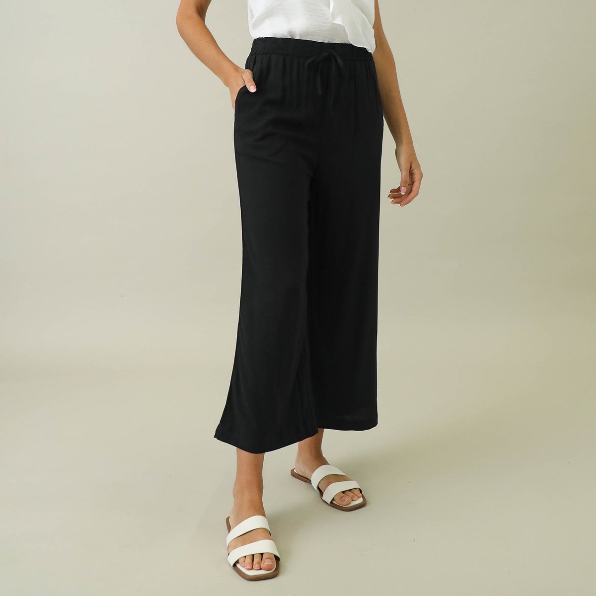 ELLE - Pantalón Culotte Mujer Elle