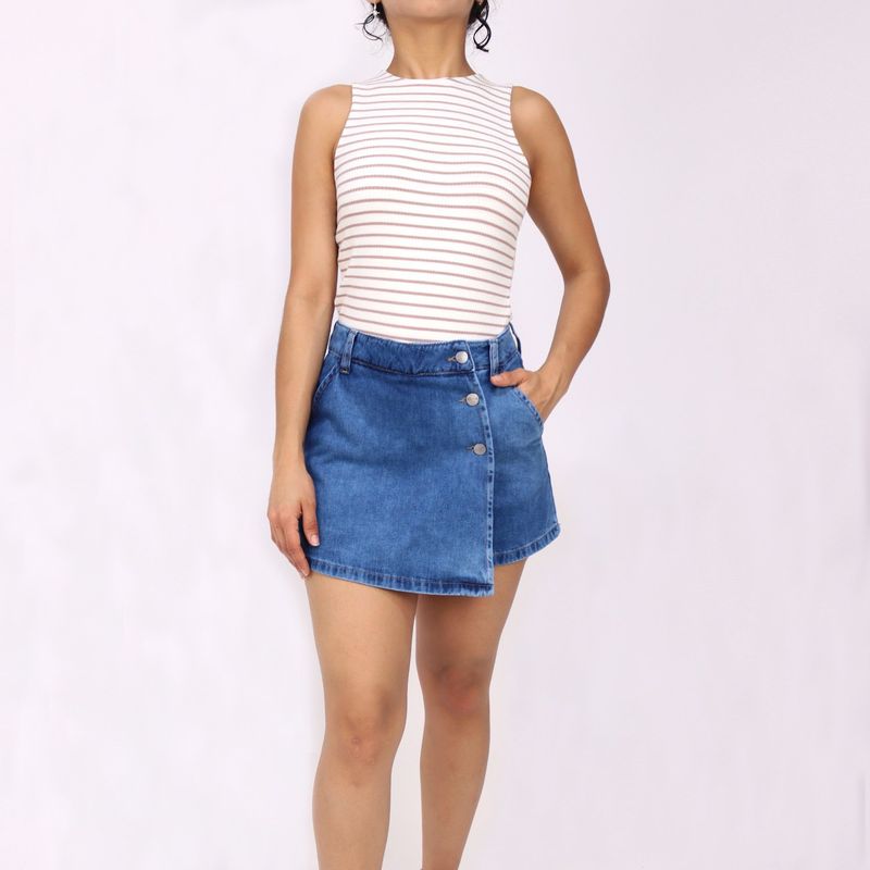 KAYRA POBLET - Falda Short 100% Algodón Mujer Kayra Poblet