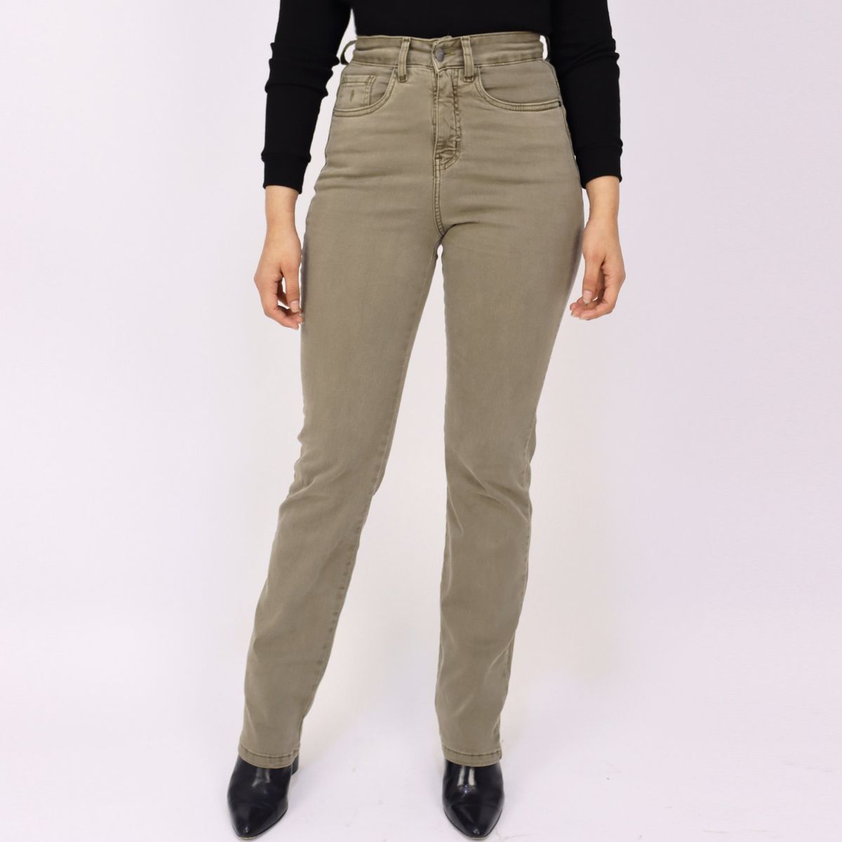 KAYRA POBLET - Jean Straight Tiro Alto Mujer Kayra Poblet