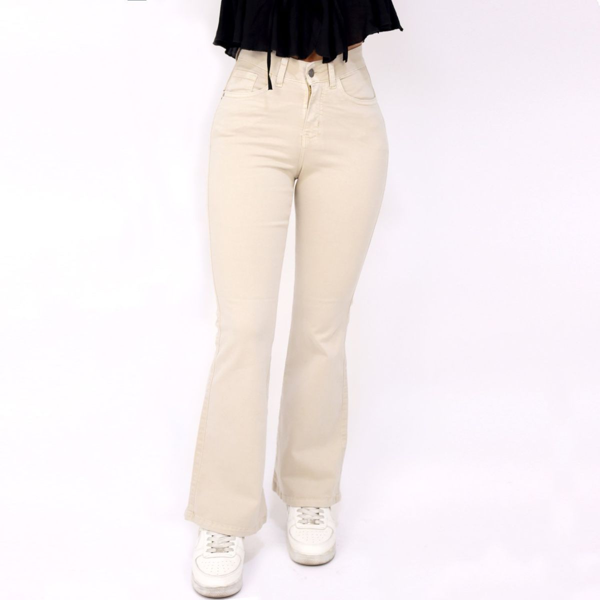 KAYRA POBLET - Jean Flare Tiro Alto Mujer Kayra Poblet