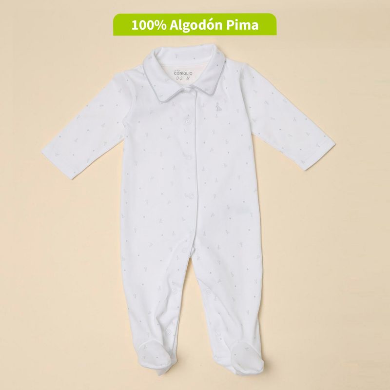 CONIGLIO - Enterizo Bebé Niño Manga Larga Algodón Pima Coniglio