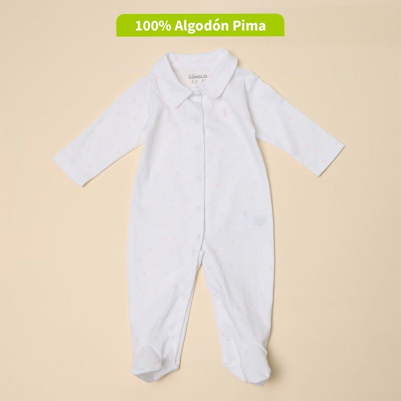 CONIGLIO - Enterizo Bebé Niña Manga Larga Algodón Pima Coniglio