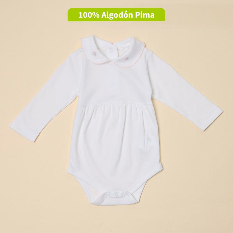 CONIGLIO - Body Bebé Niña Manga Larga Algodón Pima Coniglio
