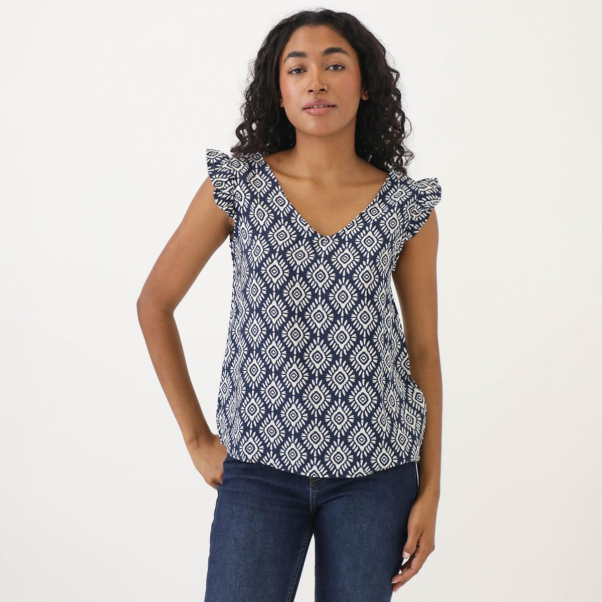 ELLE - Blusa Sin Mangas Mujer Elle