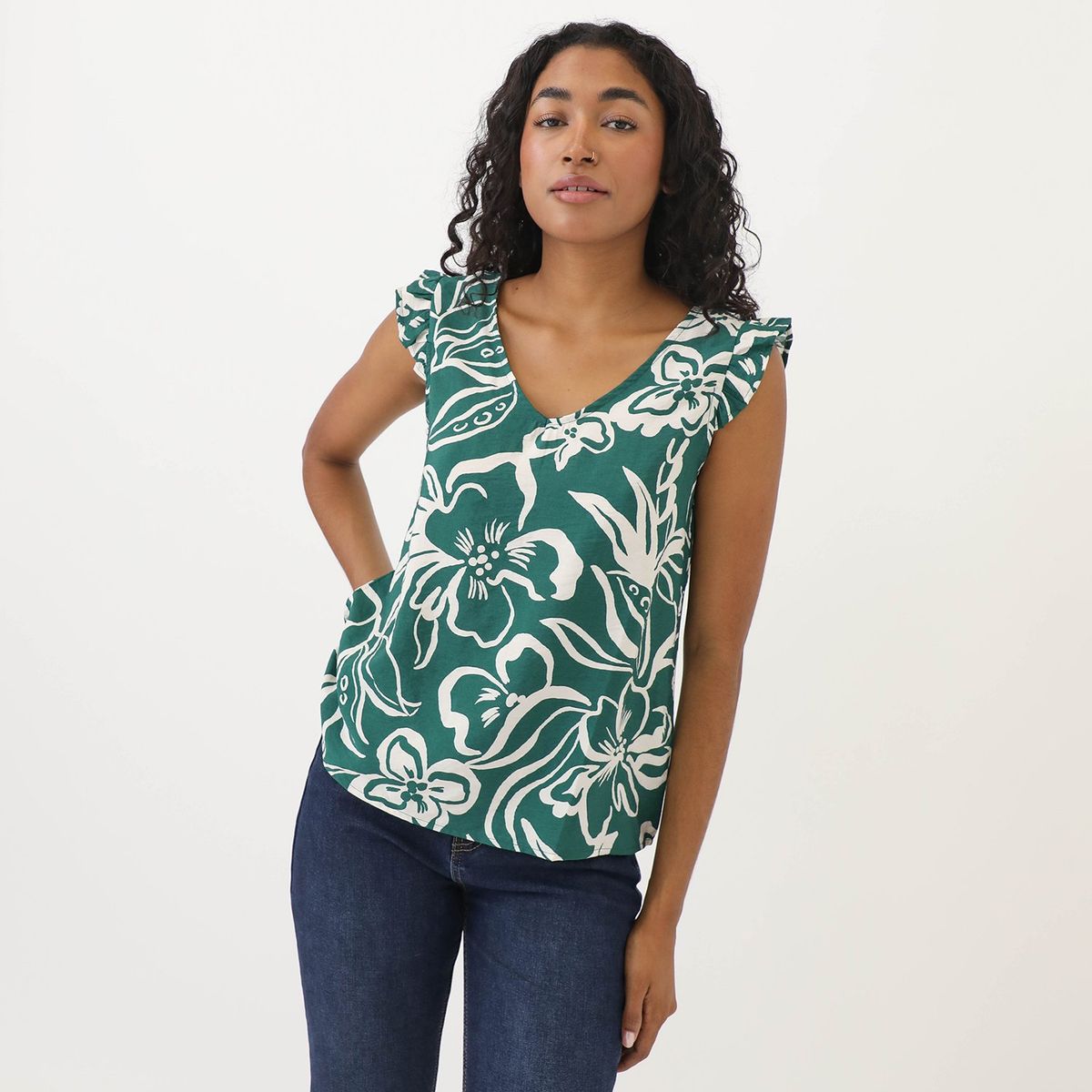 ELLE - Blusa Sin Mangas Mujer Elle