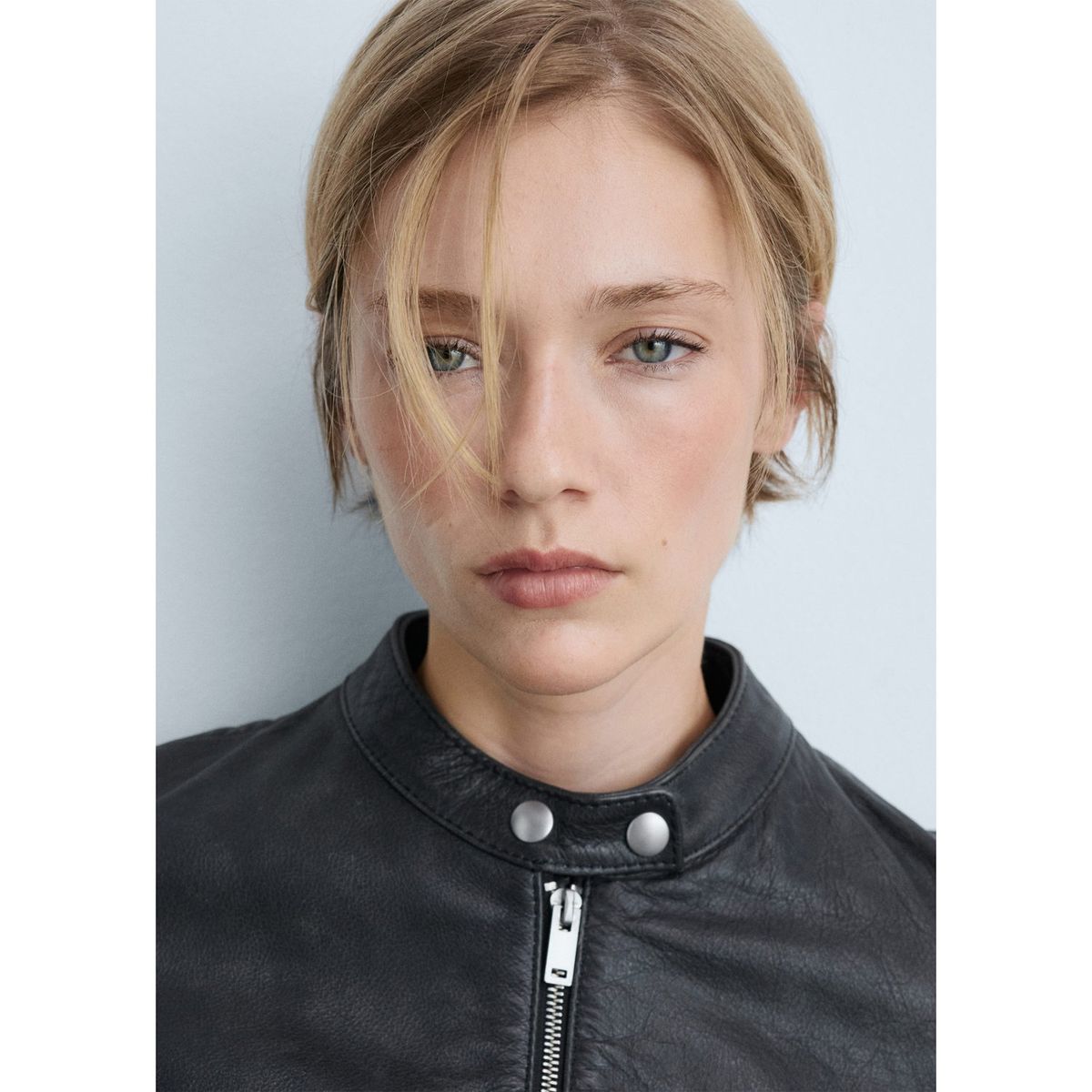 MANGO - Casaca 100% Cuero Mujer Mango