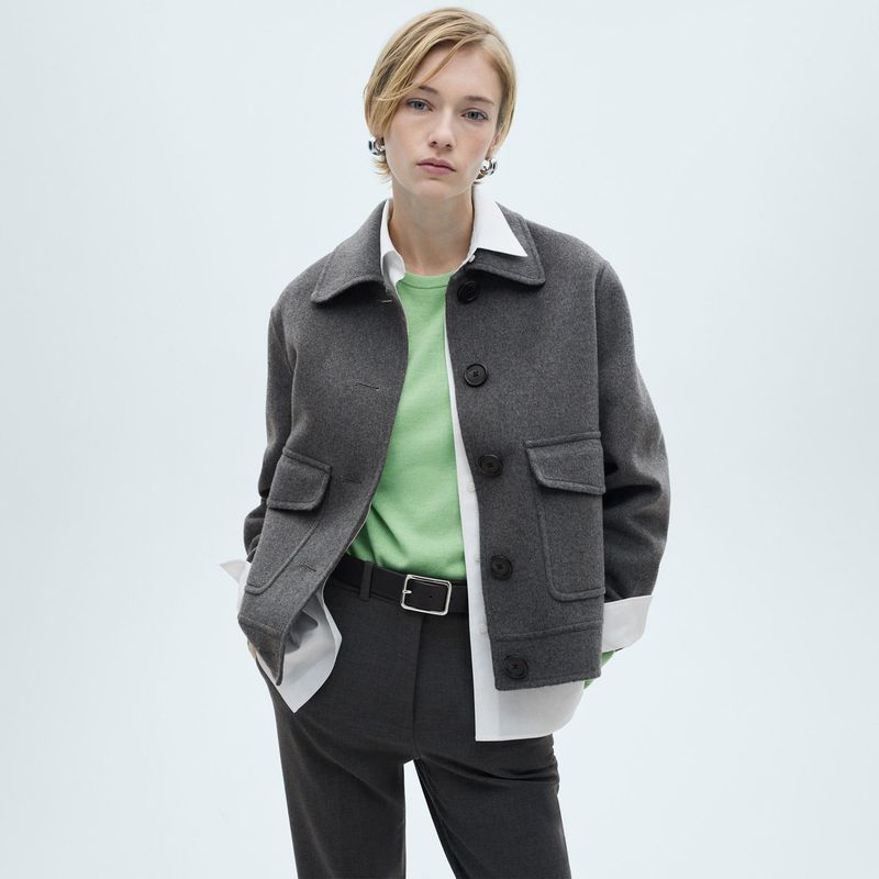 MANGO - Abrigo Casual Mujer Mango