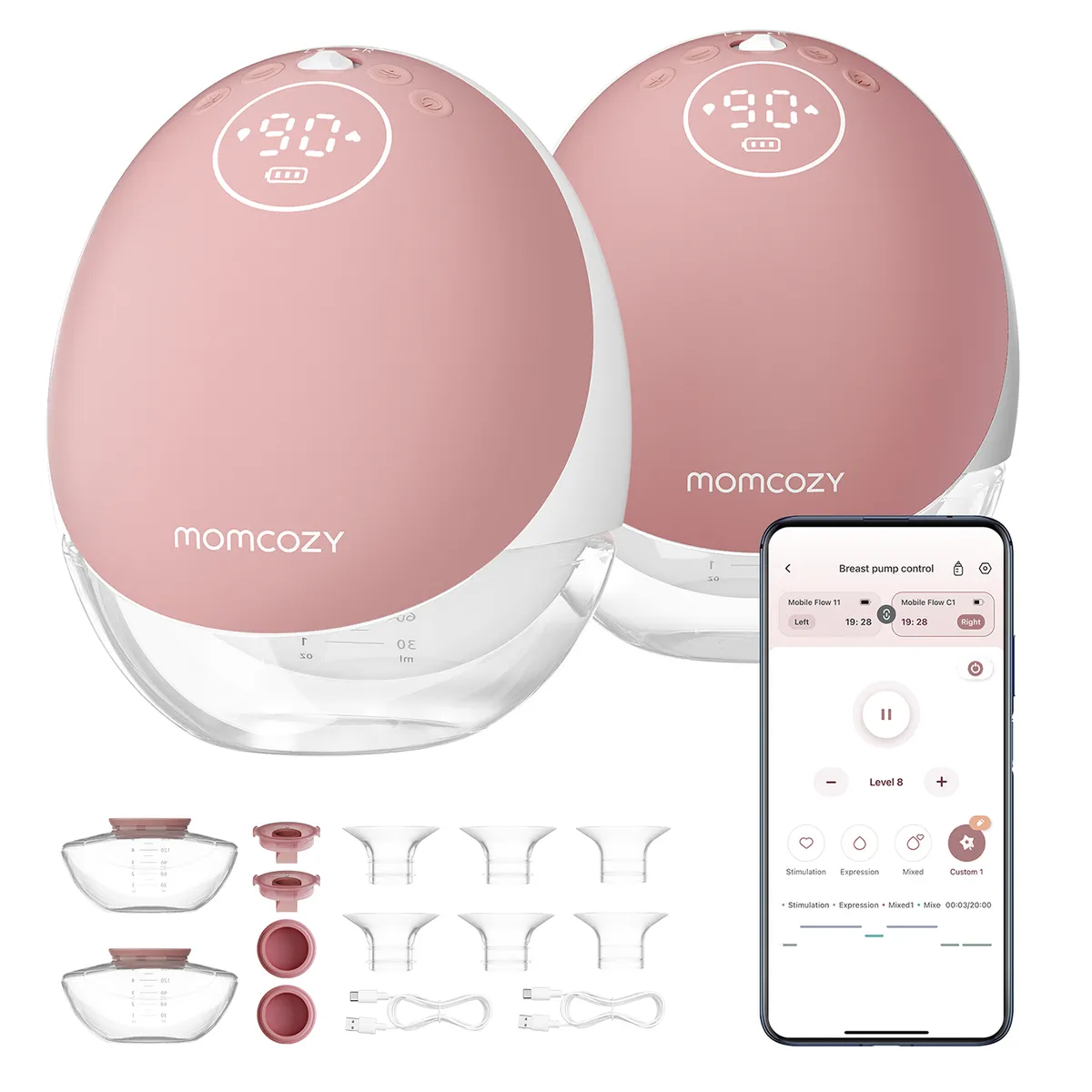 MOMCOZY - Extractor Portatil M9 Doble Succion