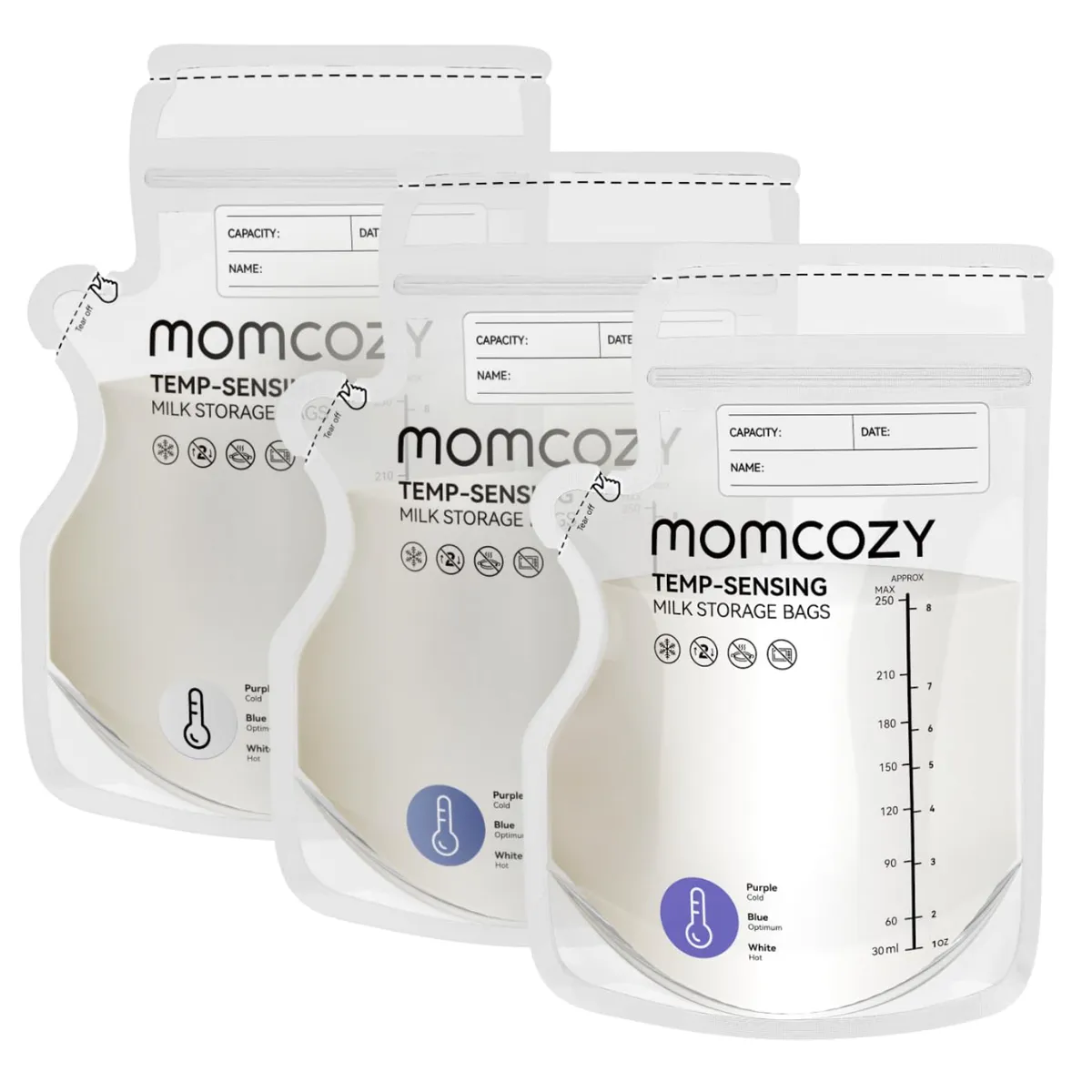 MOMCOZY - Bolsas de Almacenamiento 60 Unids 8 Oz Momcozy