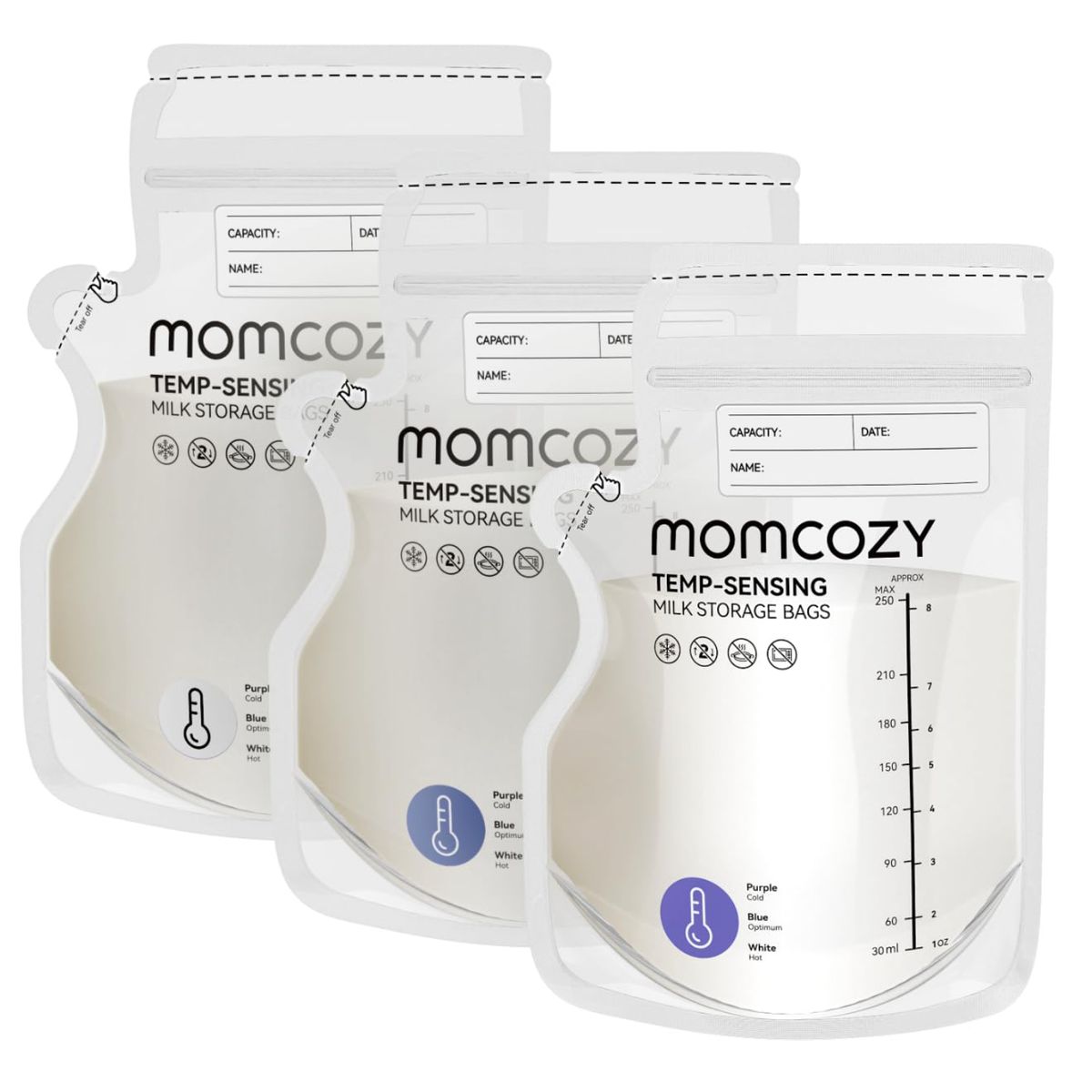 MOMCOZY - Bolsas de Almacenamiento De Leche Materna 120 Unid 8 Oz Momcozy