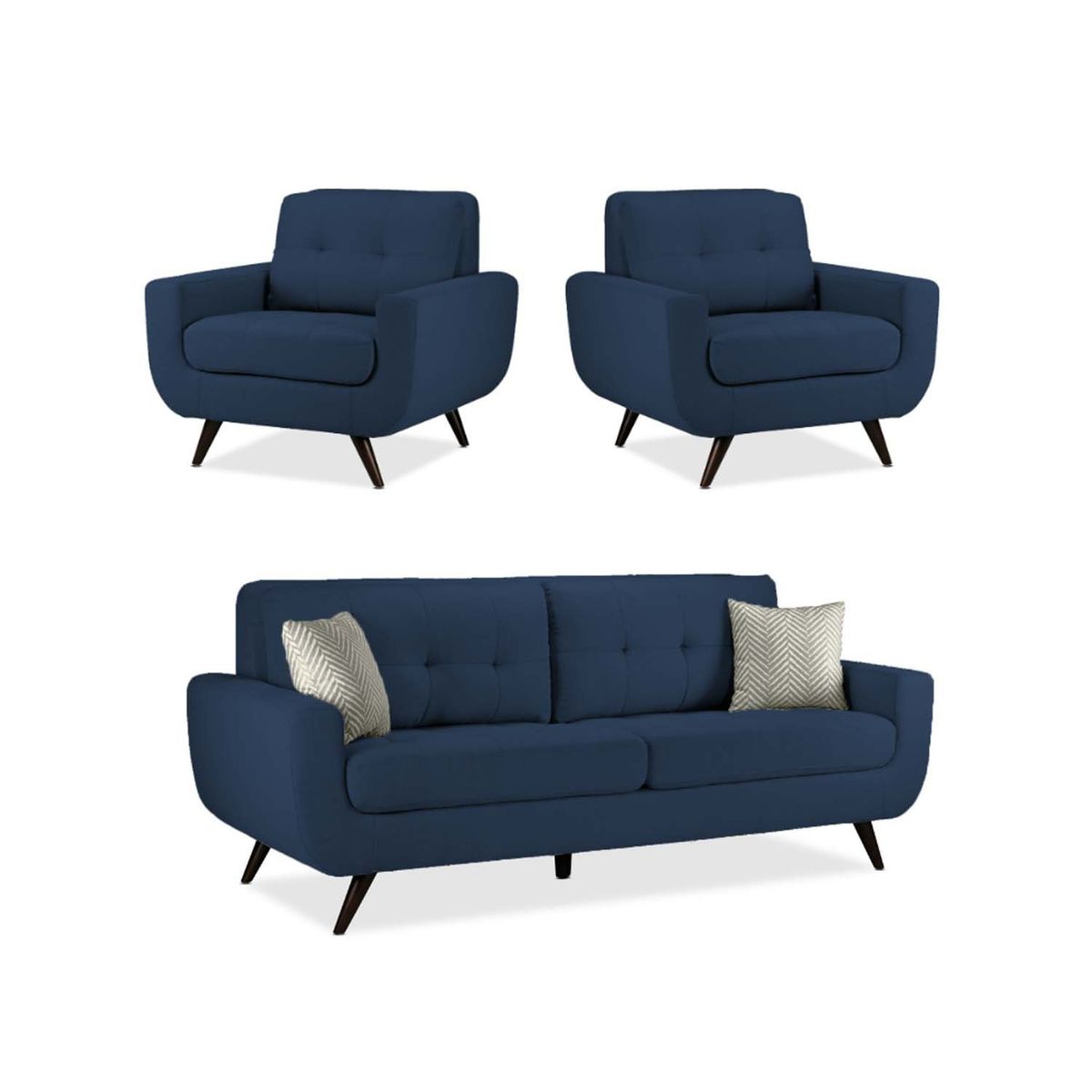 MICA - Juego De Sala Alneya 3-1-1 Azul