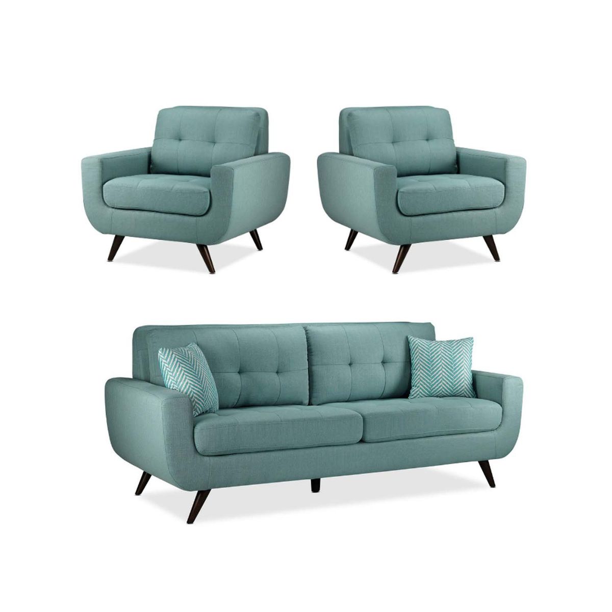 MICA - Juego De Sala Alneya 3-1-1 Azul