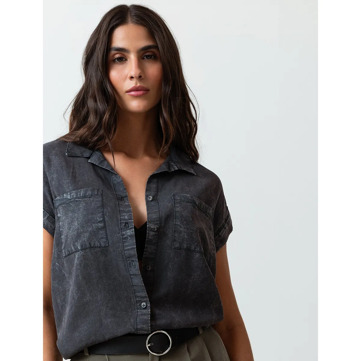 NAF NAF - Blusa Manga Corta Mujer Naf Naf