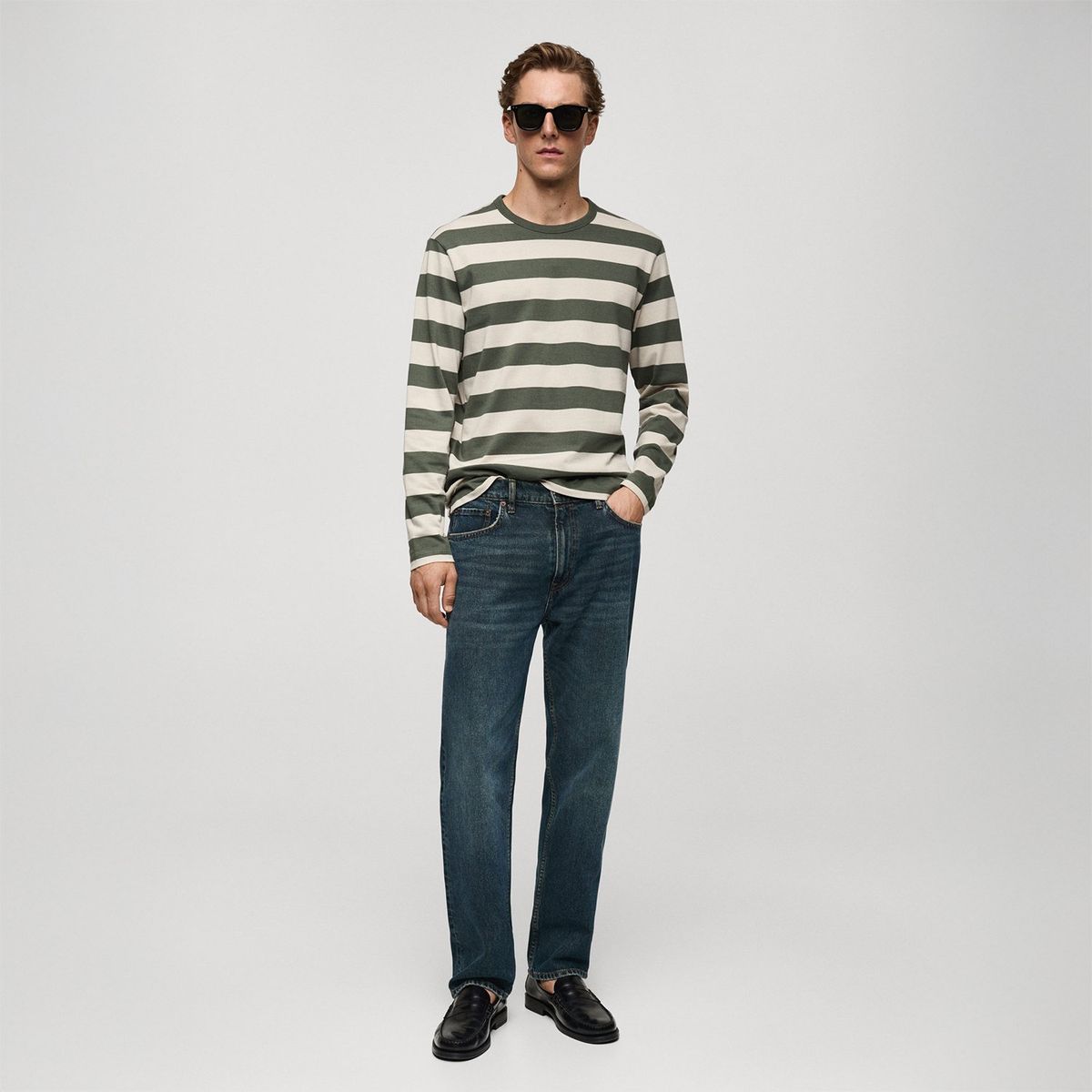 MANGO - Polo Manga Larga 100% Algodón Hombre Mango