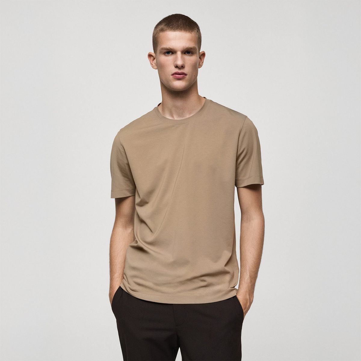 MANGO - Polo Manga Corta Casual Hombre Mango