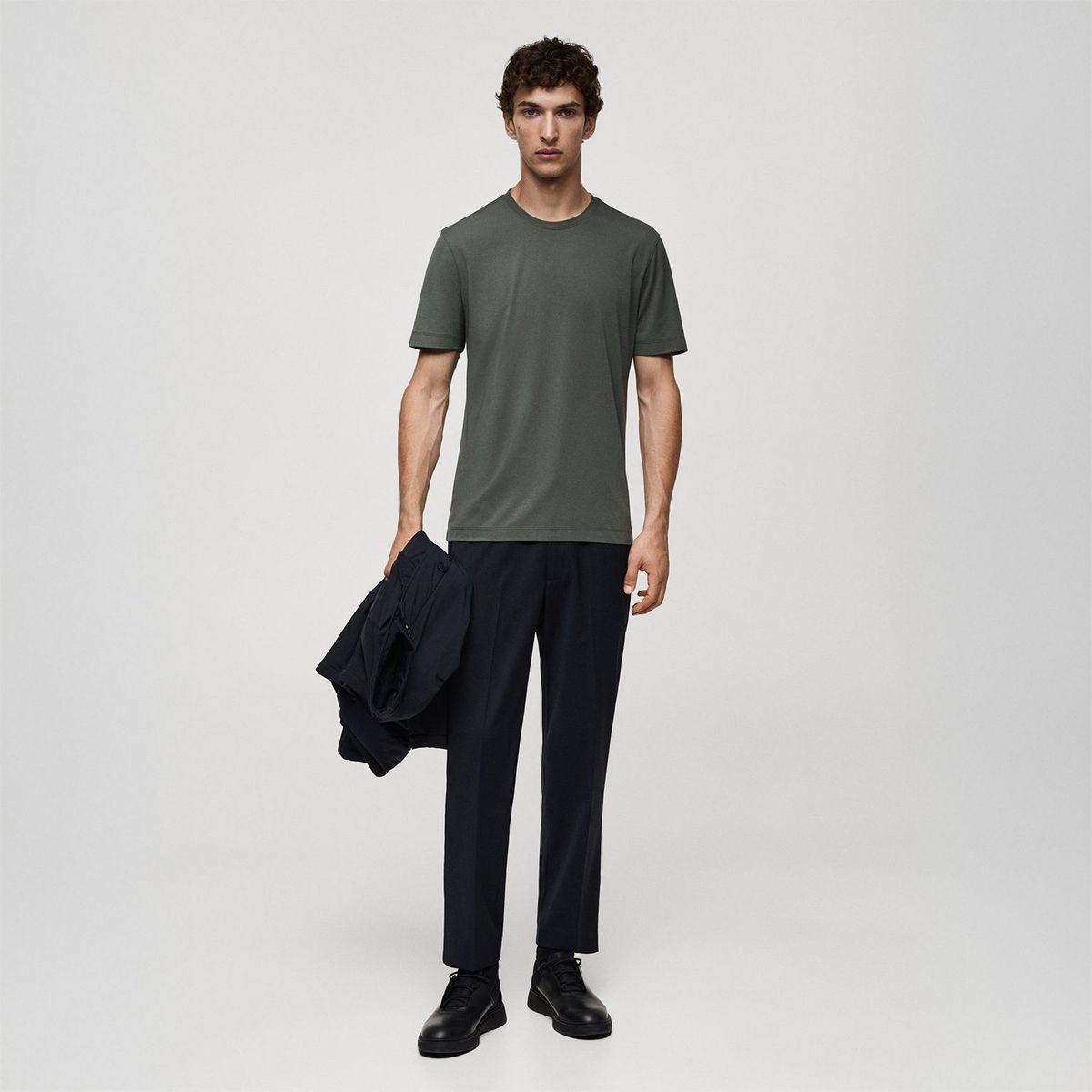 MANGO - Polo Manga Corta Casual Hombre Mango