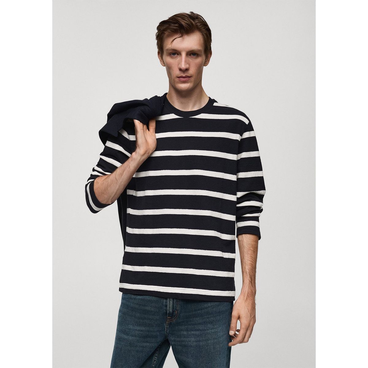 MANGO - Polo Manga Larga 100% Algodón Hombre Mango