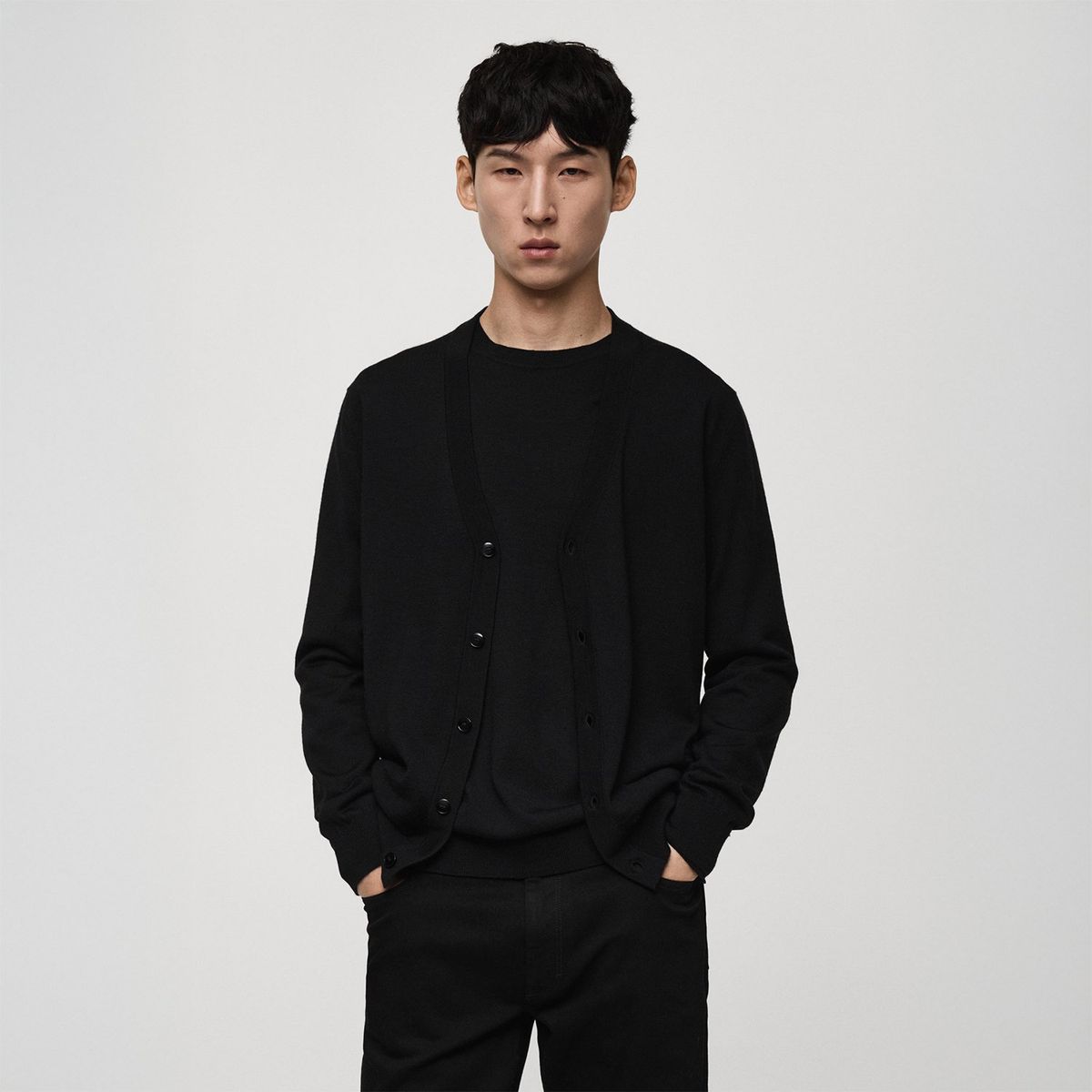 MANGO - Cárdigan Casual Hombre Mango 