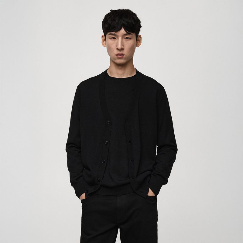 MANGO - Cárdigan Casual Hombre Mango 