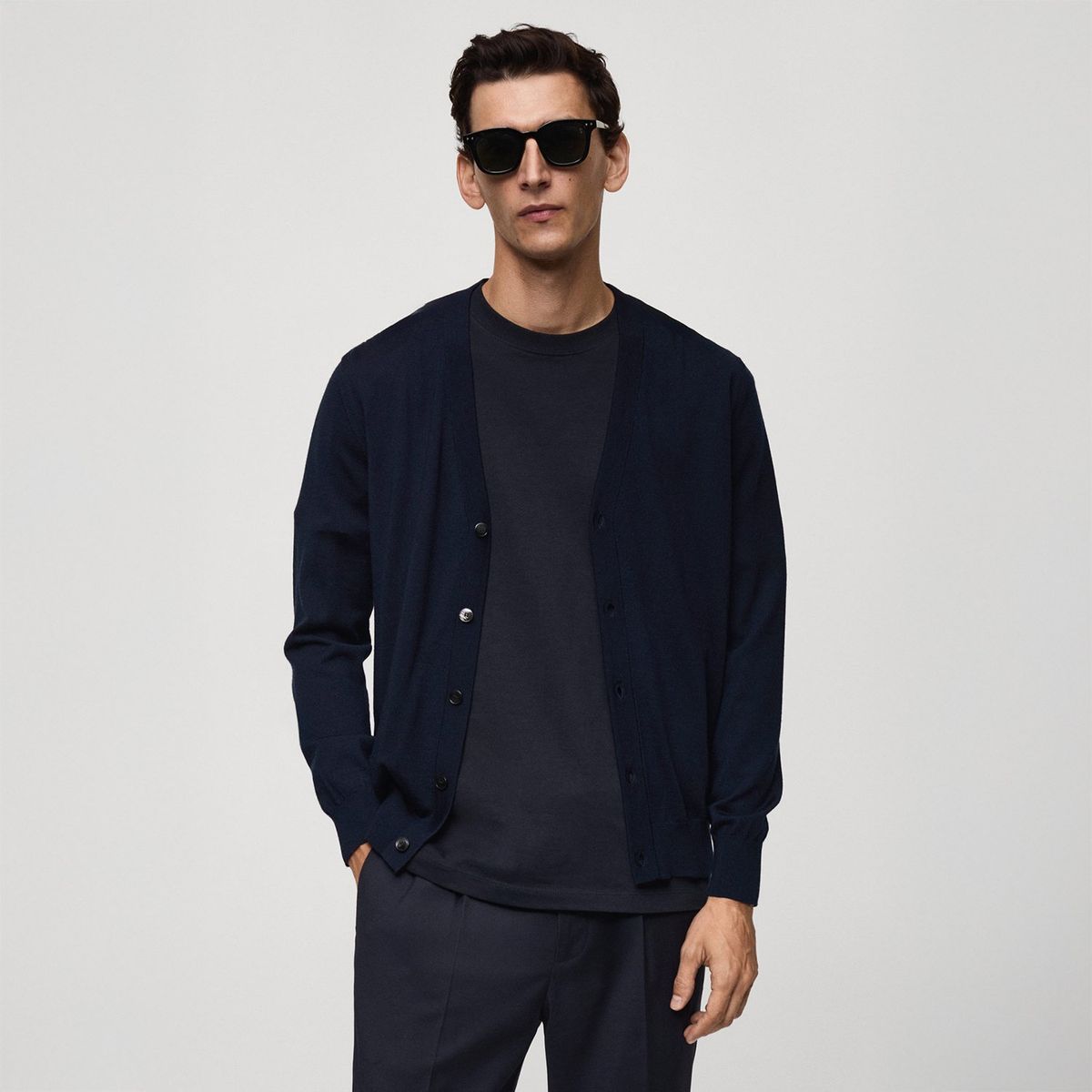 MANGO - Cárdigan Casual Hombre Mango 