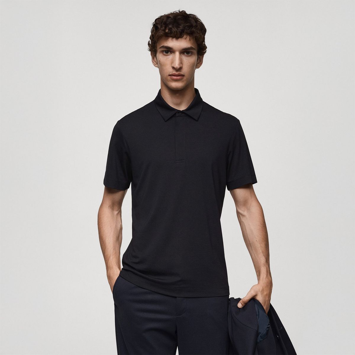 MANGO - Polo Manga Corta Casual Hombre Mango