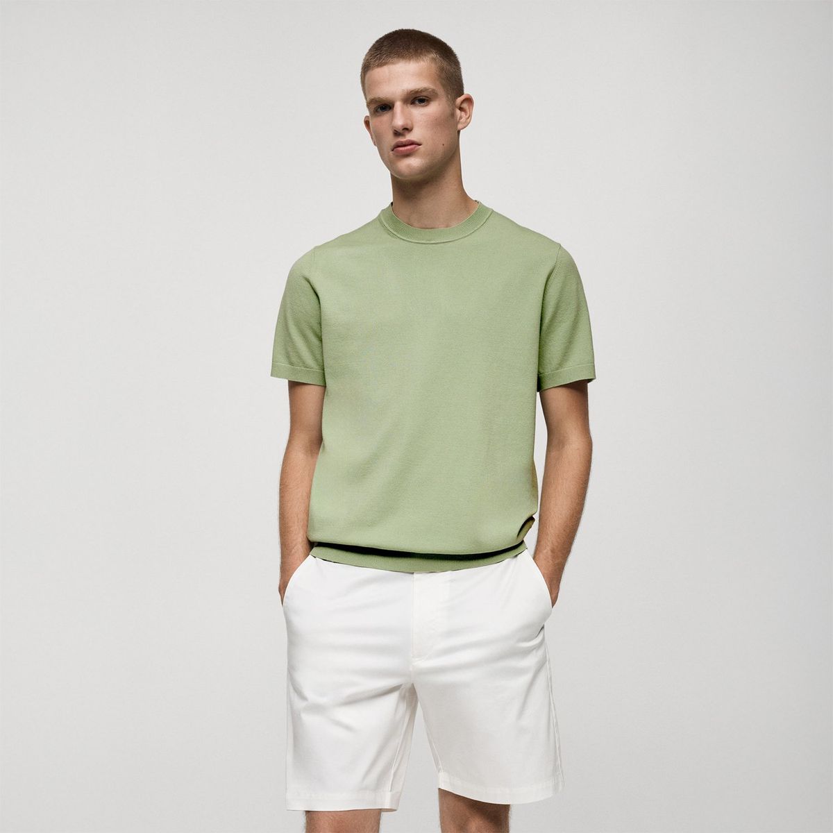 MANGO - Polo Manga Corta Casual Hombre Mango