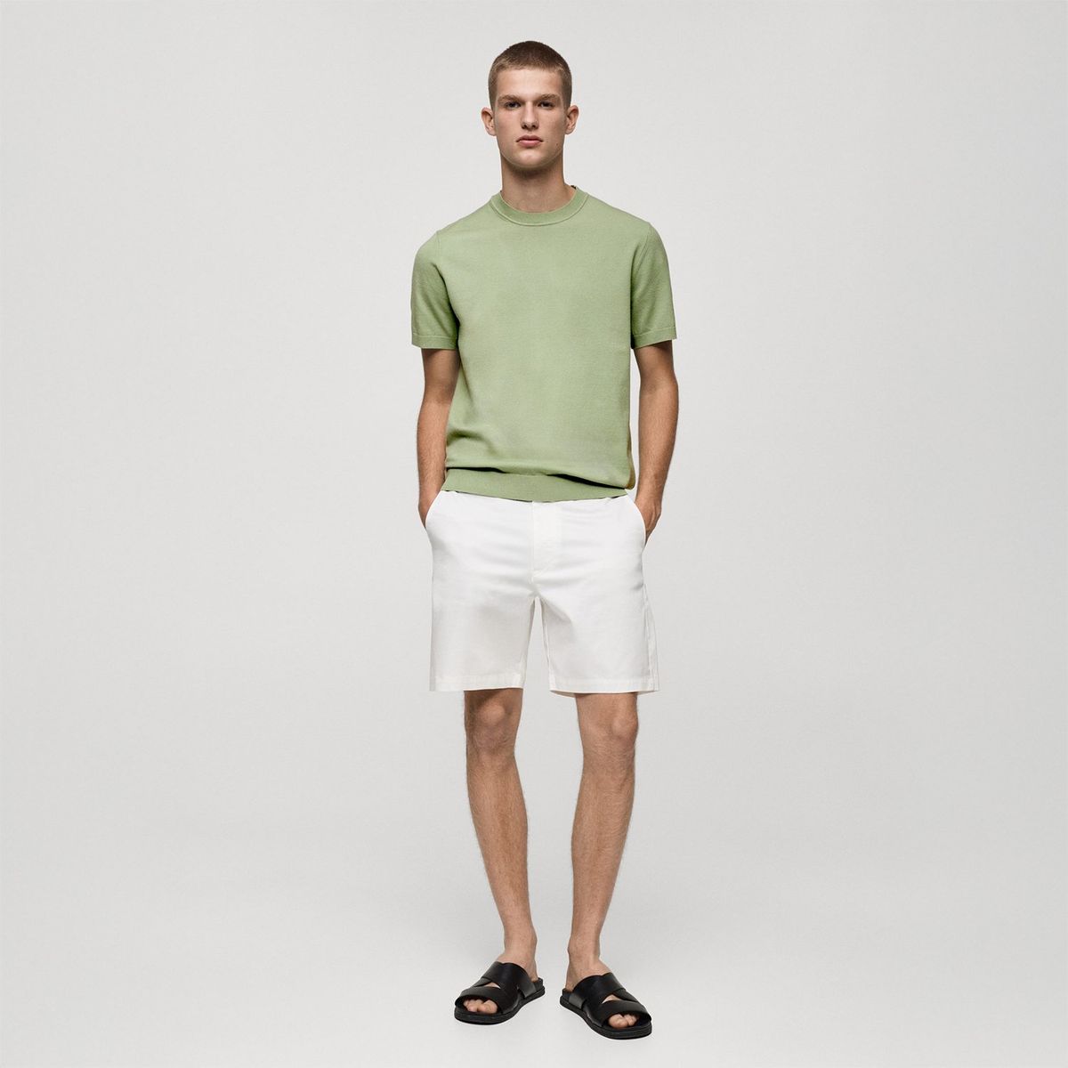 MANGO - Polo Manga Corta Casual Hombre Mango