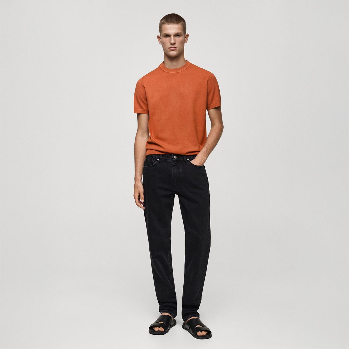 MANGO - Polo Manga Corta Casual Hombre Mango