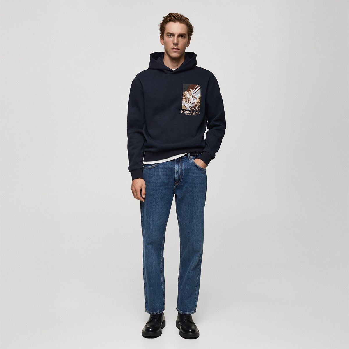 MANGO - Polera Algodón Hombre Mango 