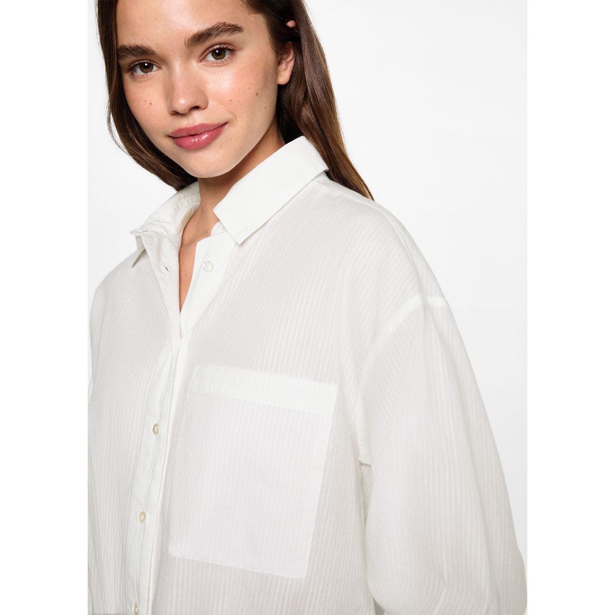 MANGO TEEN - Blusa Manga Larga 100% Algodón Mujer Mango