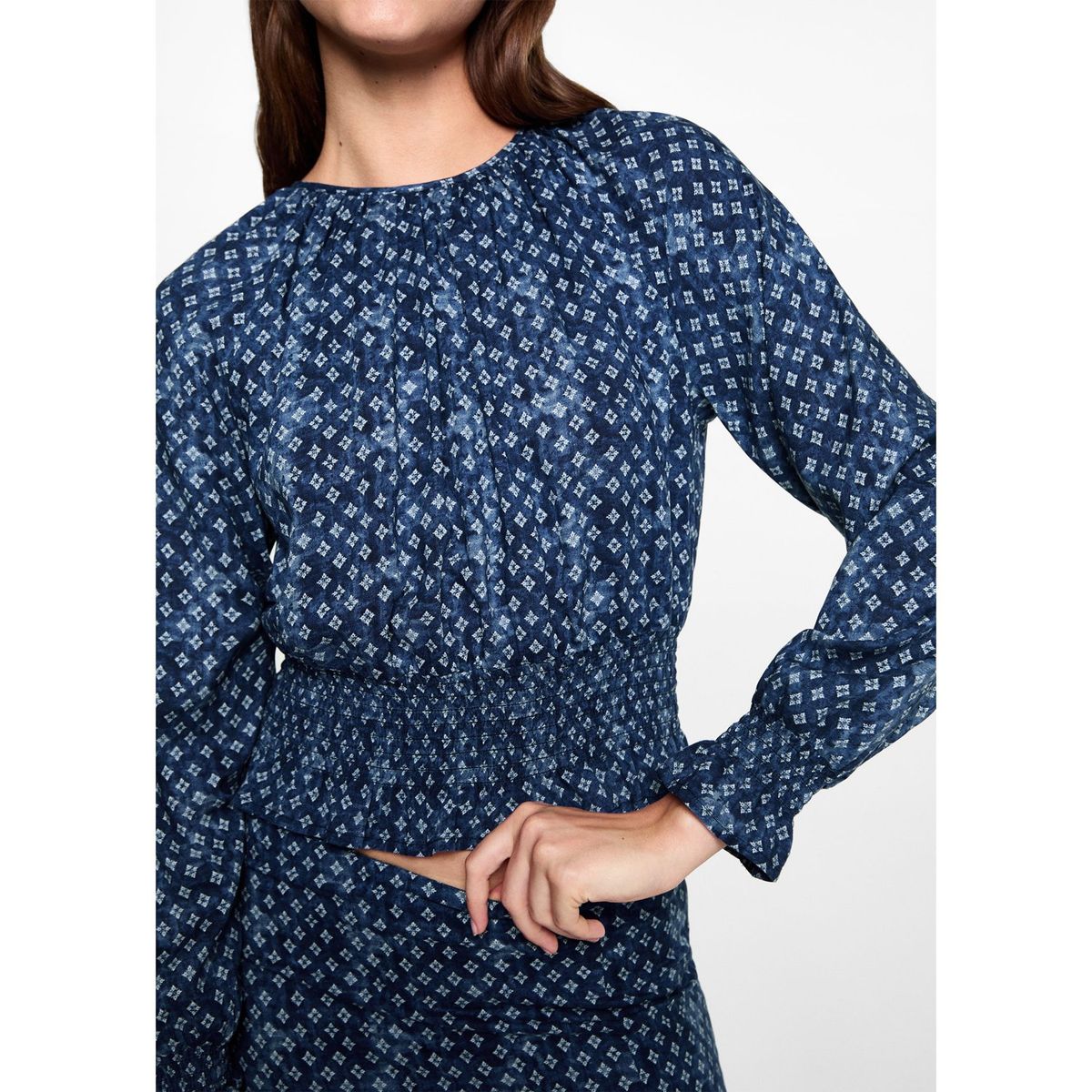 MANGO TEEN - Blusa Manga Larga Mujer Mango