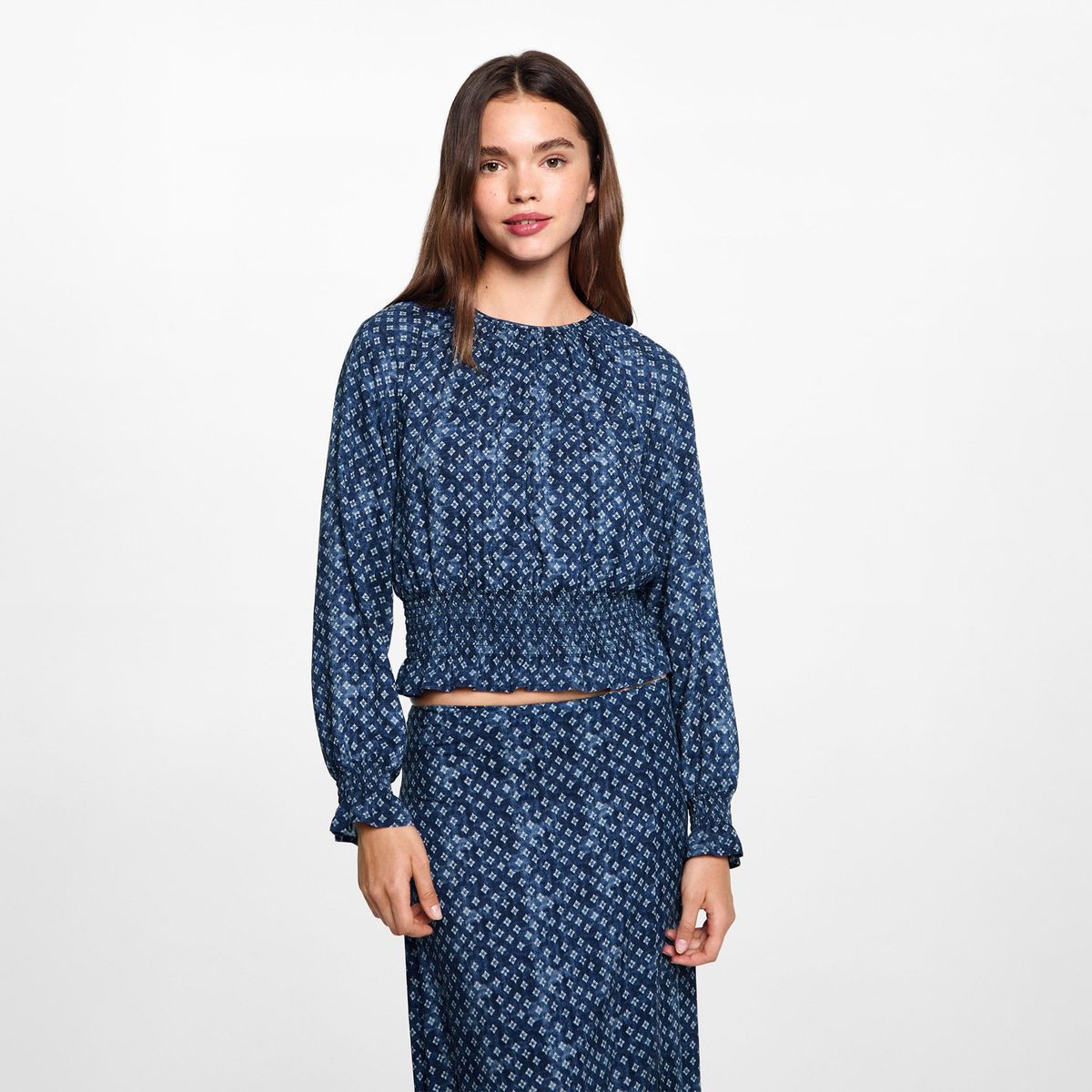 MANGO TEEN - Blusa Manga Larga Mujer Mango