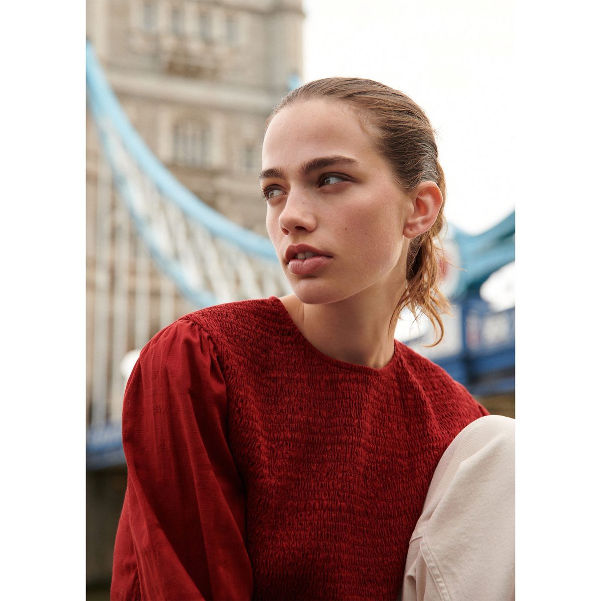 MANGO TEEN - Blusa Manga Larga 100% Algodón Mujer Mango