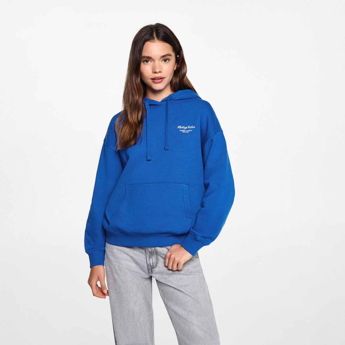 MANGO TEEN - Polera Algodón Mujer Mango