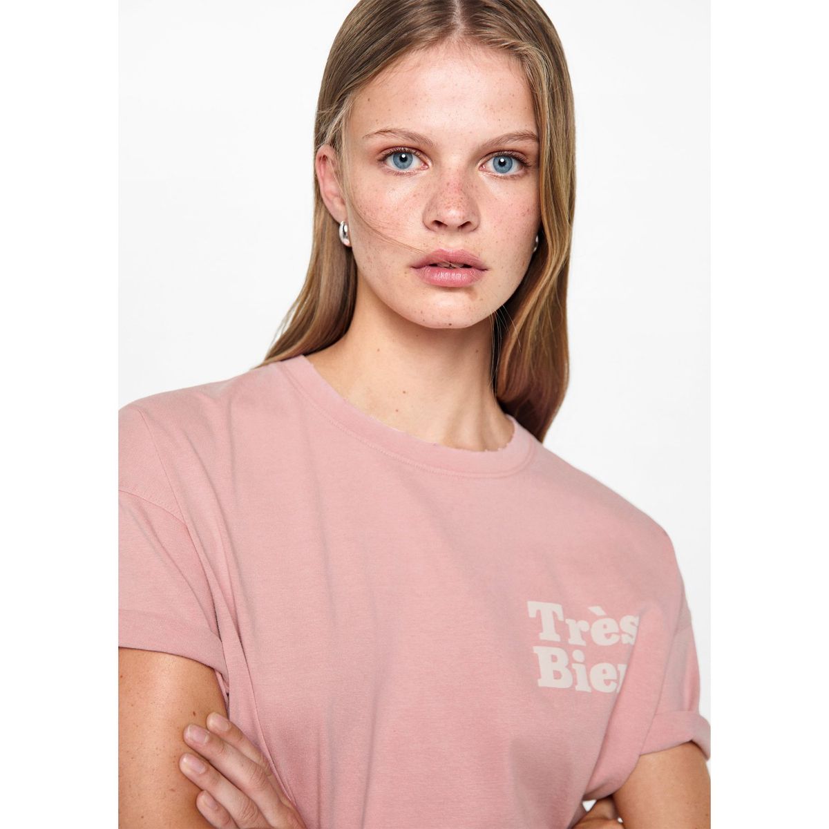 MANGO TEEN - Polo Manga Corta 100% Algodón Mujer Mango