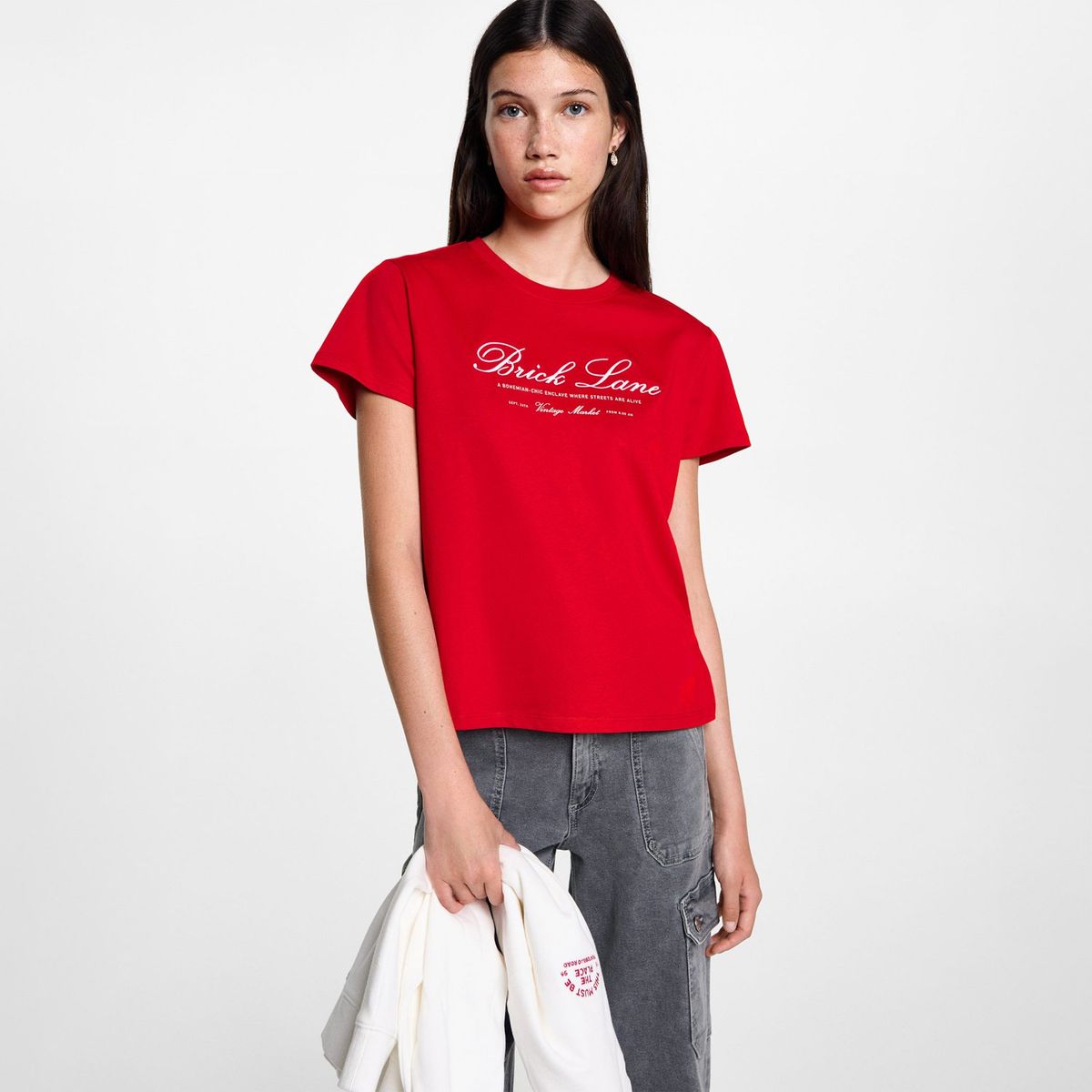 MANGO TEEN - Polo Manga Corta 100% Algodón Mujer Mango