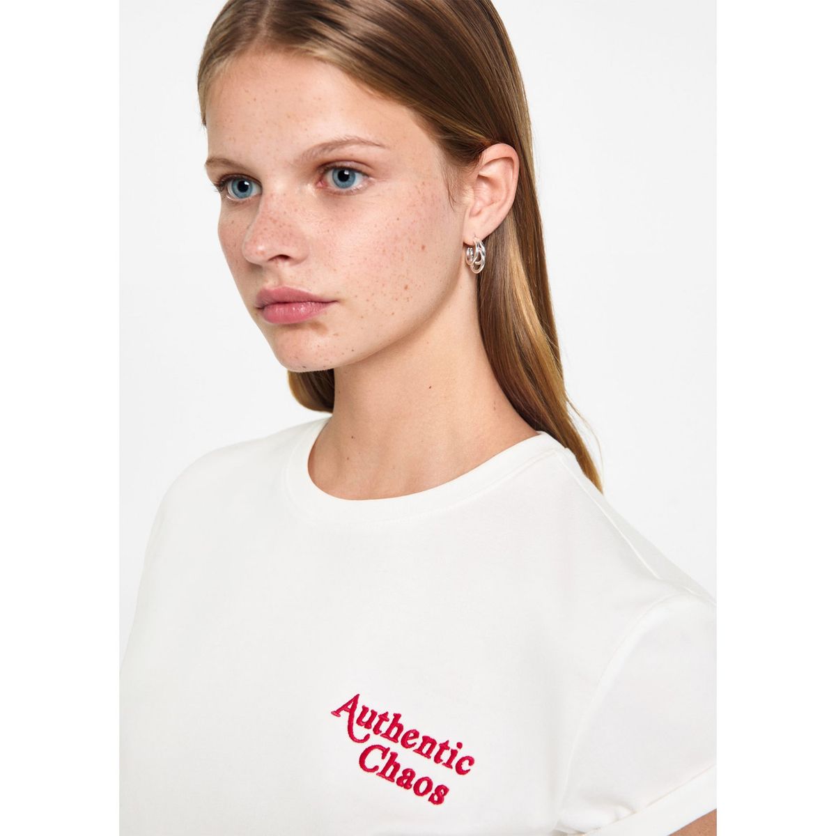 MANGO TEEN - Polo Manga Corta 100% Algodón Mujer Mango