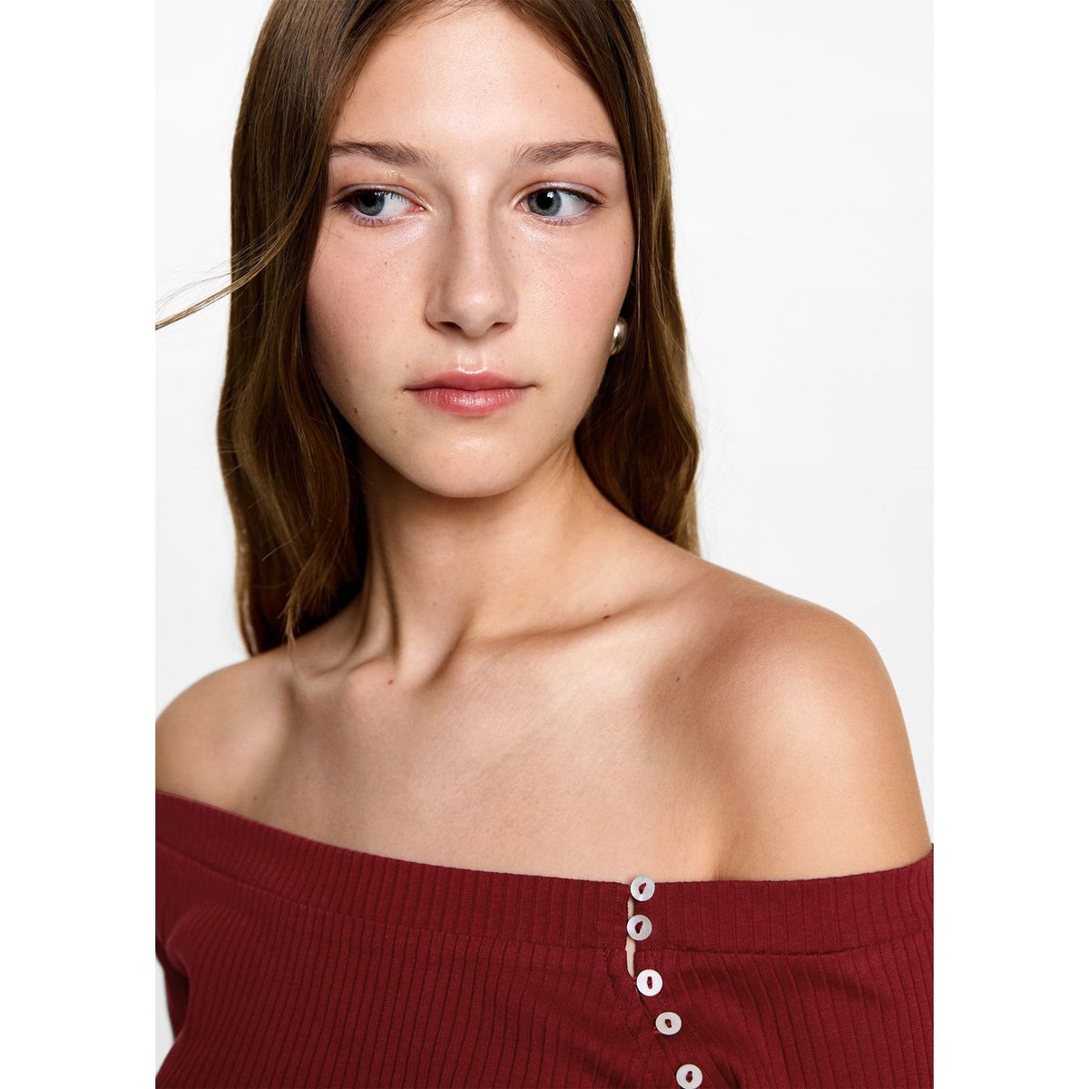 MANGO TEEN - Polo Manga Larga Algodón Mujer Mango