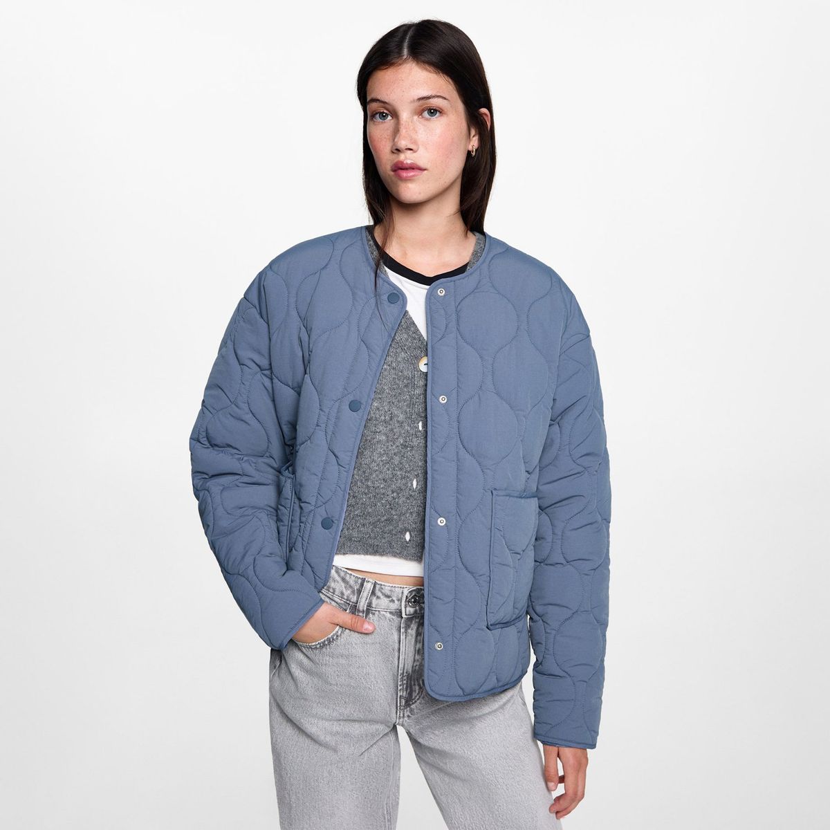 MANGO TEEN - Casaca Casual Mujer Mango