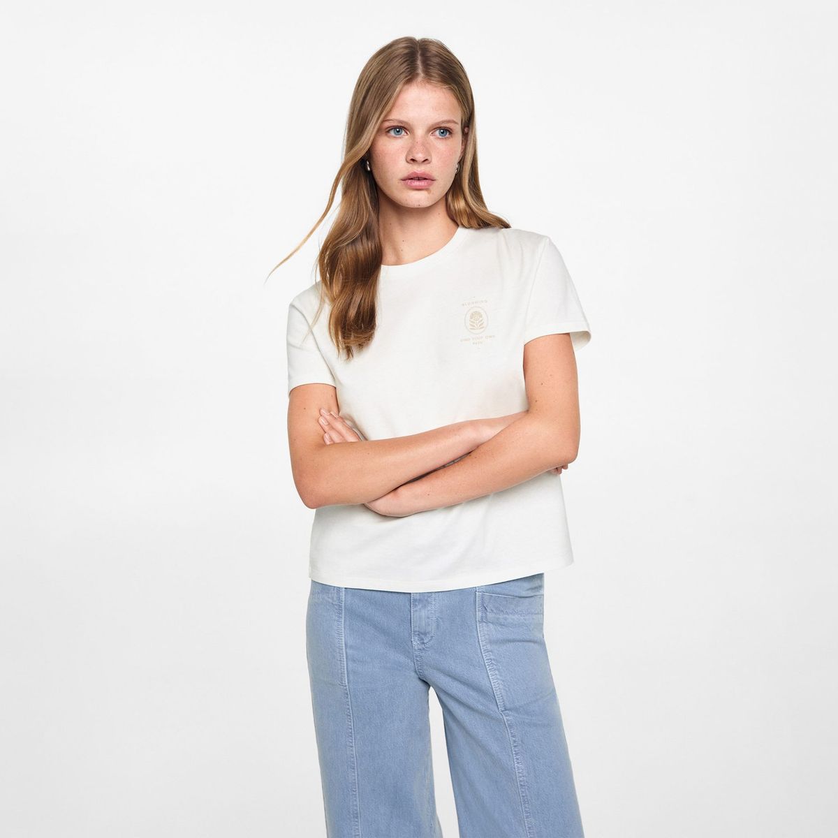 MANGO TEEN - Polo Manga Corta 100% Algodón Mujer Mango