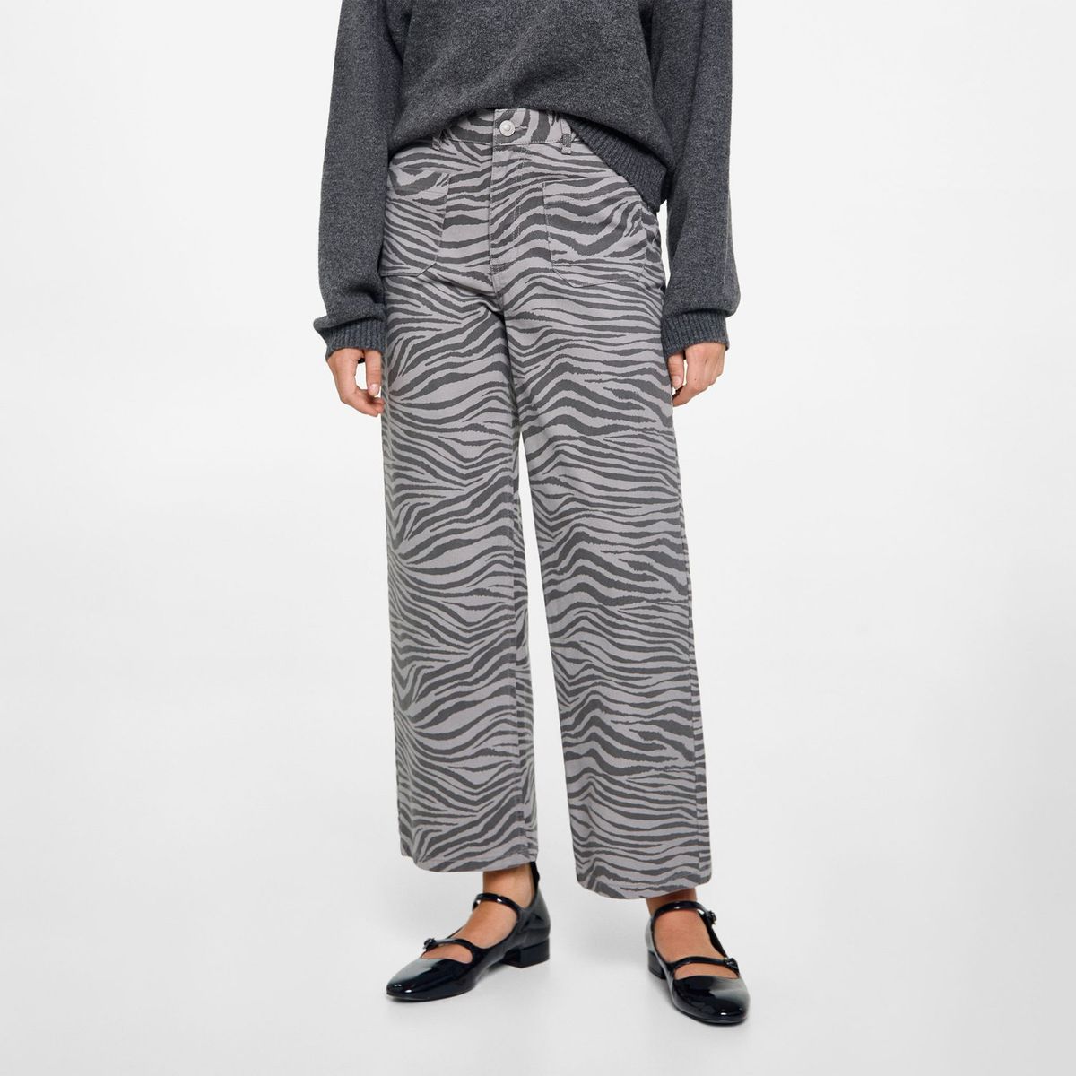 MANGO TEEN - Pantalón Culotte 100% Algodón Mujer Mango