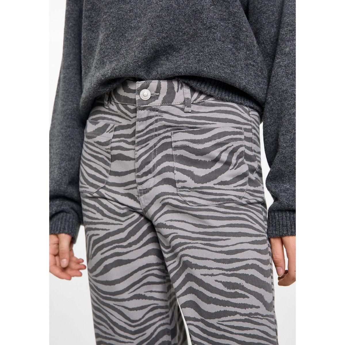 MANGO TEEN - Pantalón Culotte 100% Algodón Mujer Mango