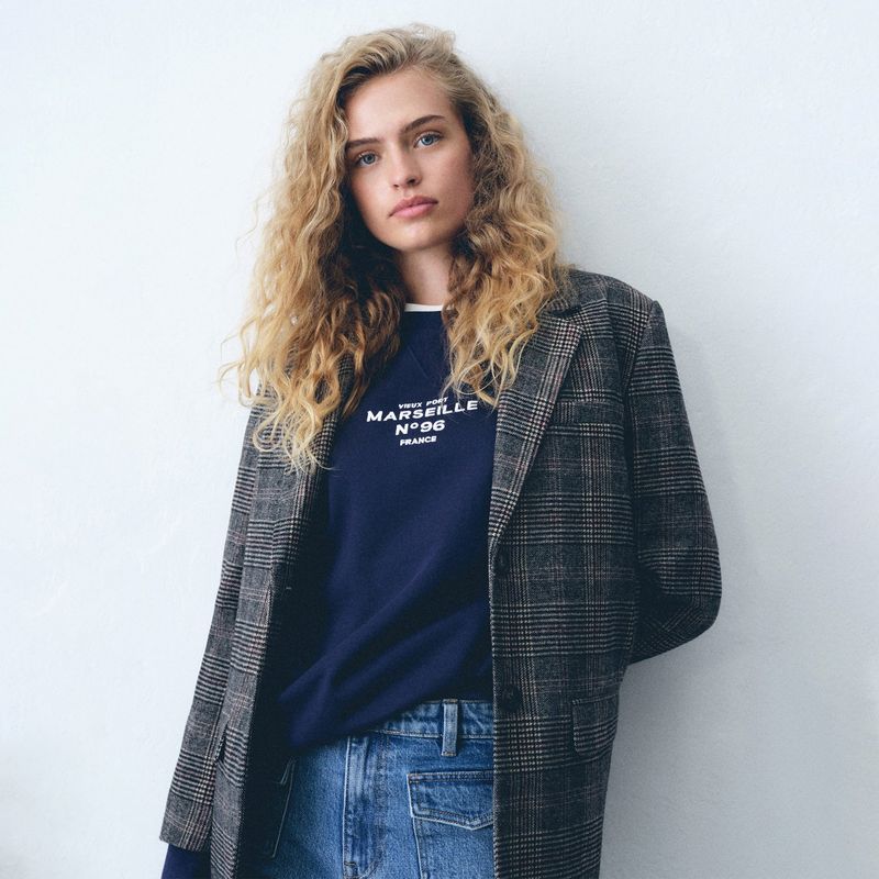 MANGO TEEN - Polera Oversize 100% Algodón Mujer Mango