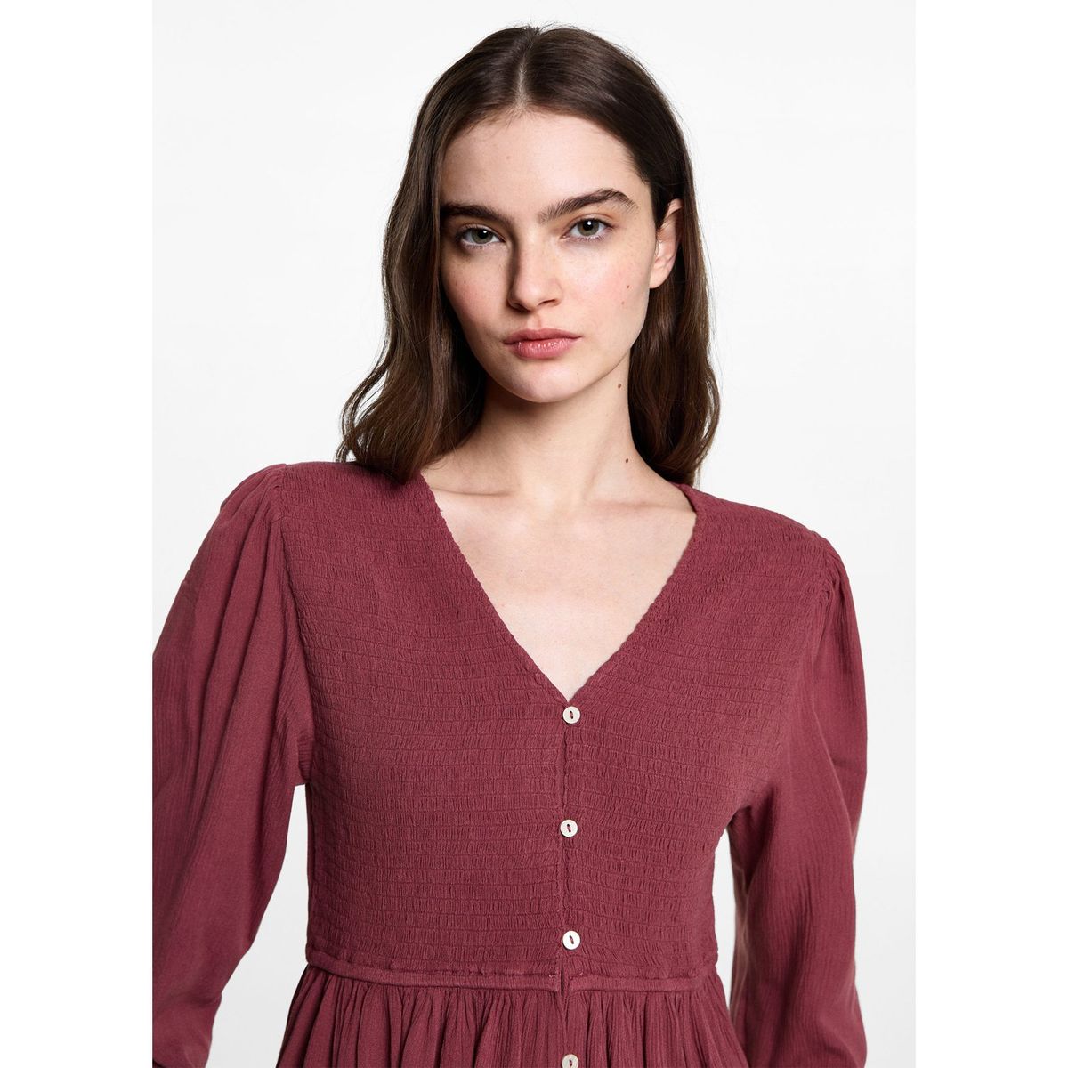 MANGO TEEN - Blusa Manga Larga Mujer Mango