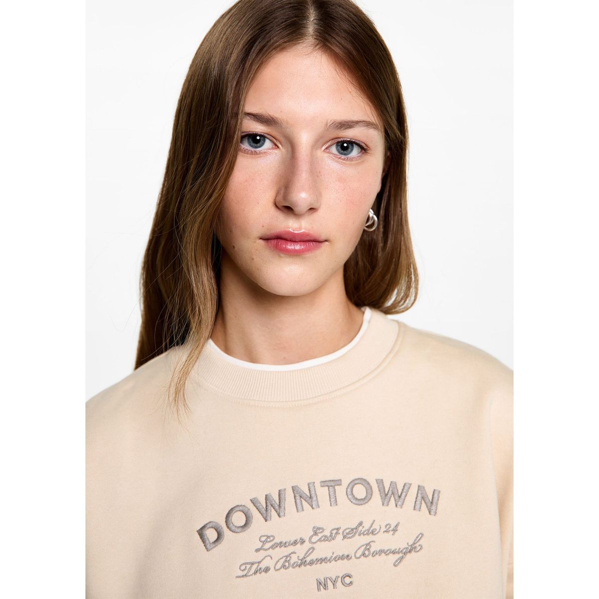 MANGO TEEN - Polera 100% Algodón Mujer Mango