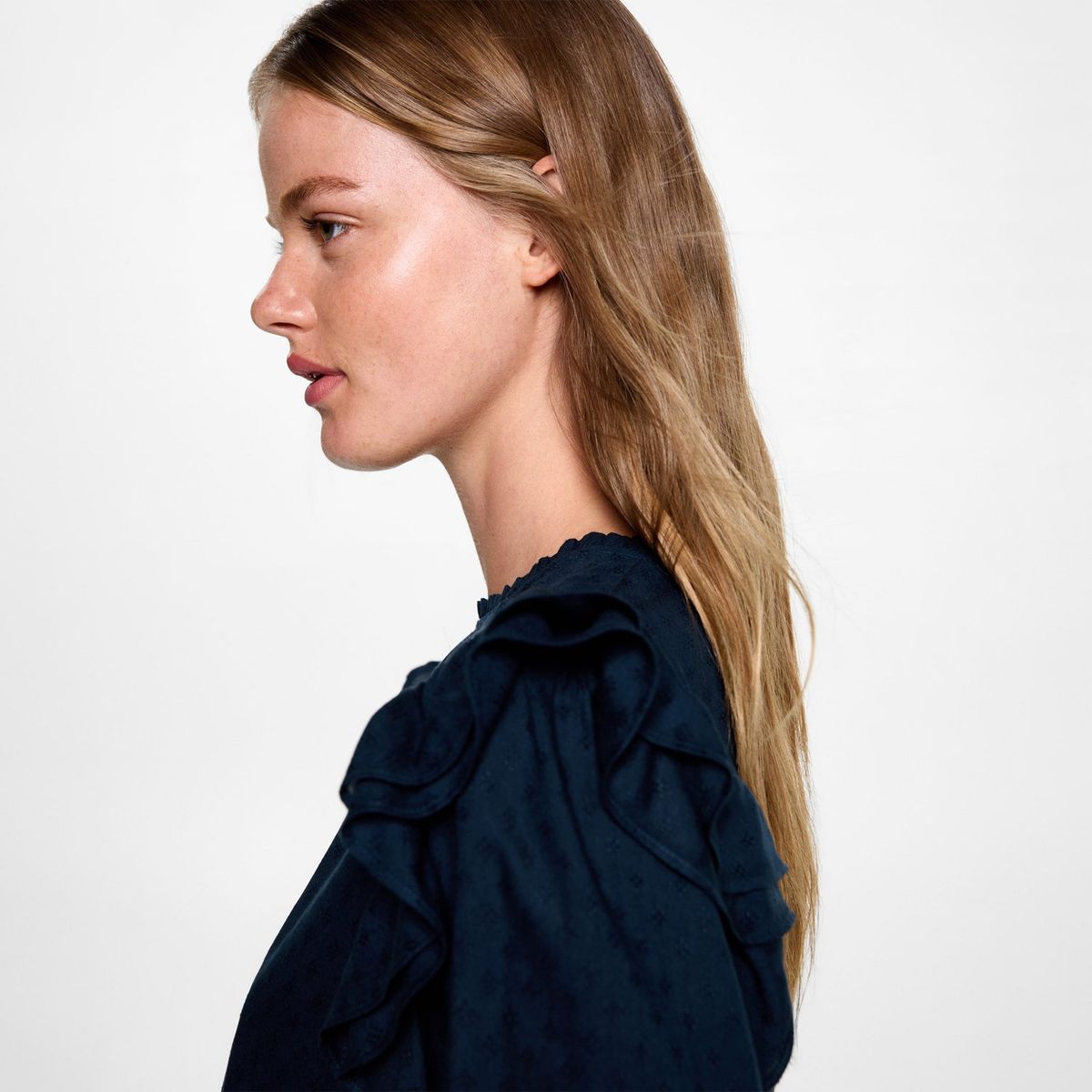 MANGO TEEN - Blusa Manga Larga Mujer Mango