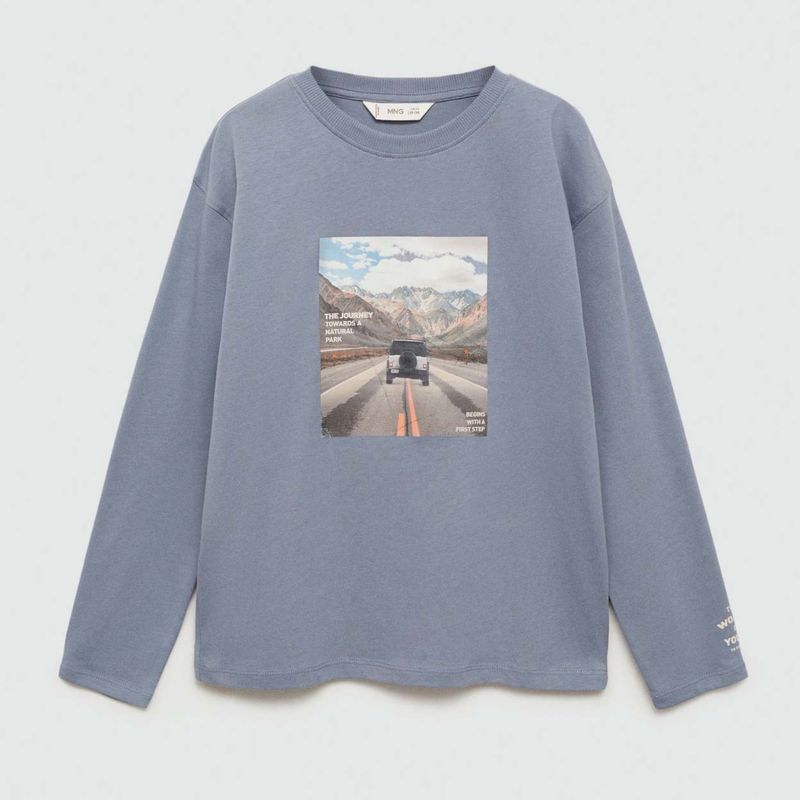 MANGO KIDS - Polo Niño Manga Larga Algodón Mango Kids