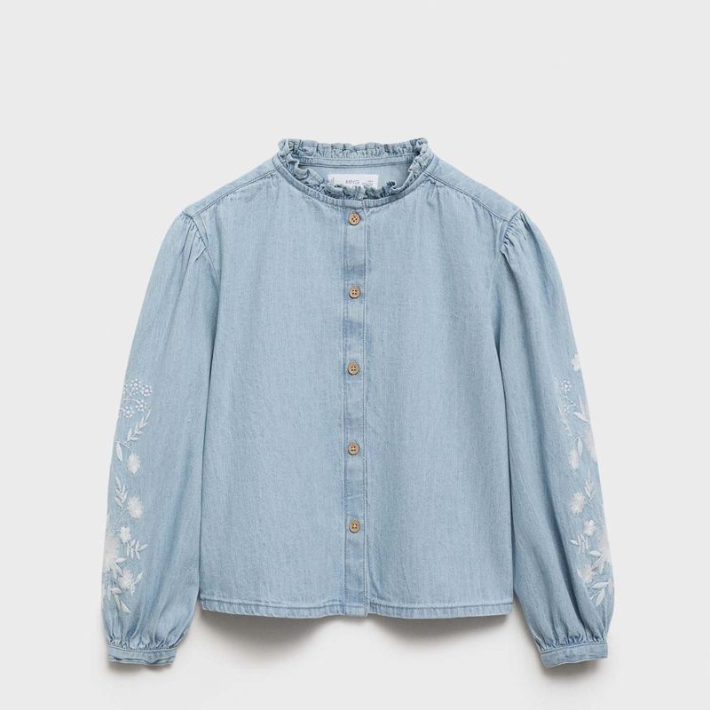 MANGO KIDS - Blusa Niña Manga Larga Algodón Mango Kids