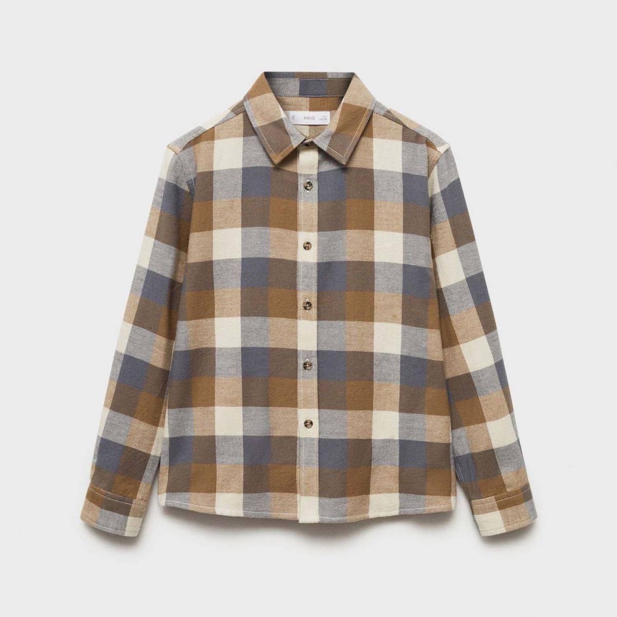 MANGO KIDS - Camisa Niño Manga Larga Algodón Mango Kids