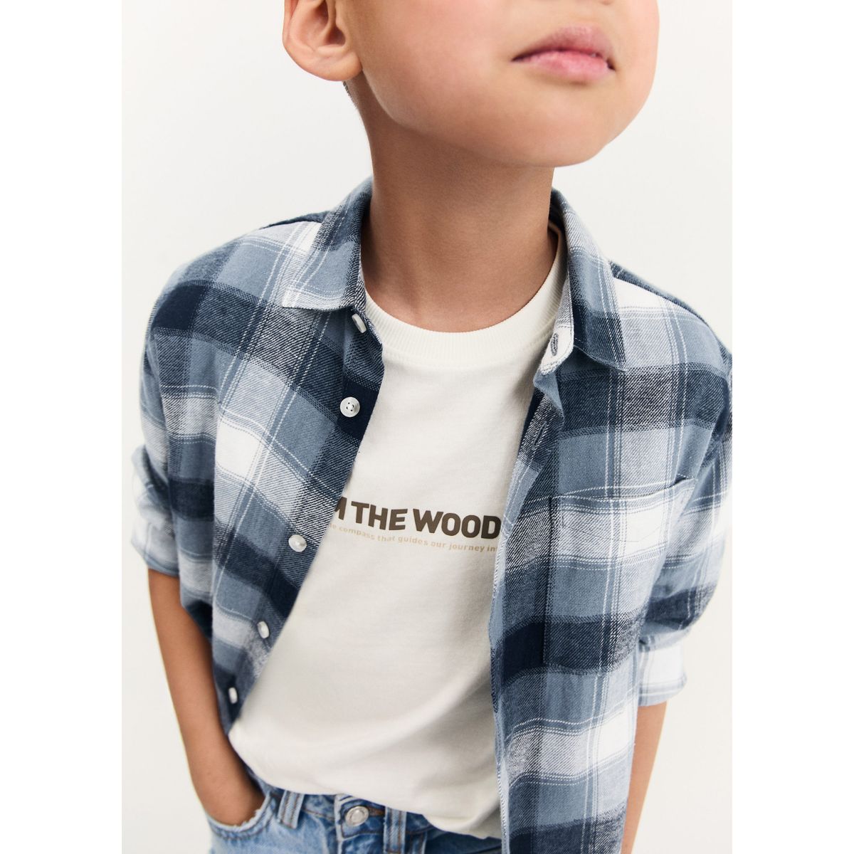 MANGO KIDS - Camisa Niño Manga Larga Algodón Mango Kids
